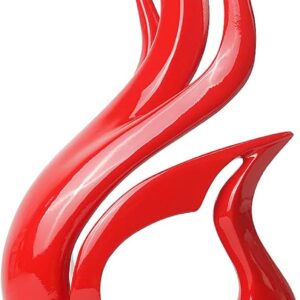 Red Flame Abstract Sculpture - Image 2