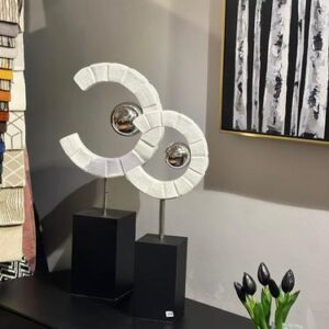 Modern Circle Abstract Sculptures (Set of 2) - Image 3