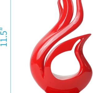 Red Flame Abstract Sculpture - Image 6